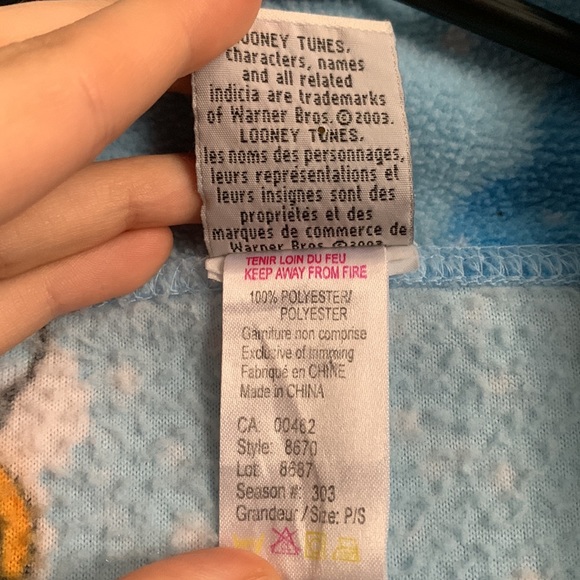 Tweety Bird Looney Tunes Housecoat/Robe - Picture 4 of 9